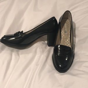 Boden High Heeled Loafer, Black